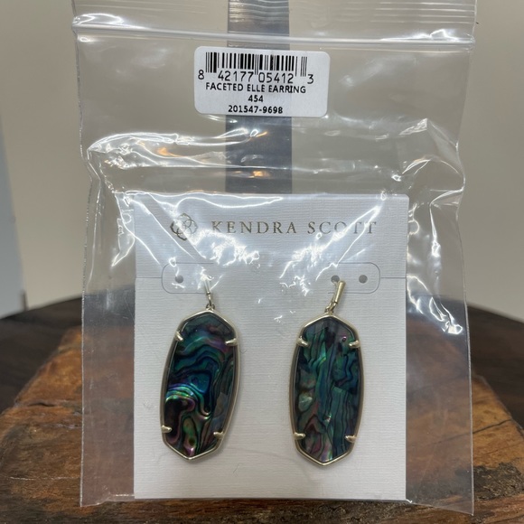 NWT Kendra Scott Elle Gold Drop Earrings in Abalone Shell! - Picture 7 of 7